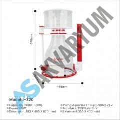 AquaBee COVE Protein Skimmer I Serisi I-320